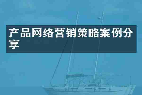 产品网络营销策略案例分享