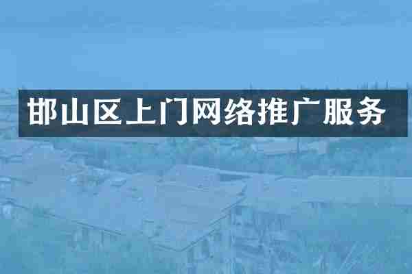 邯山区上门网络推广服务