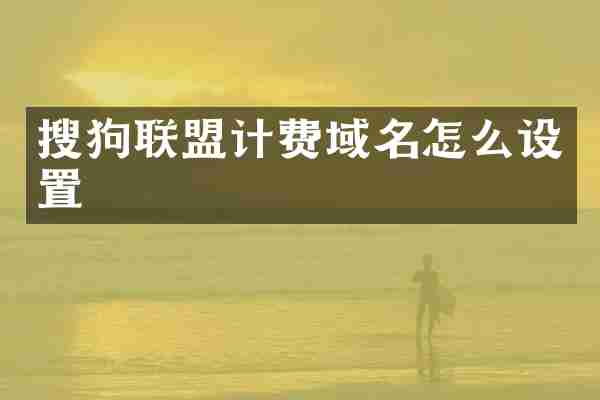 搜狗联盟计费域名怎么设置