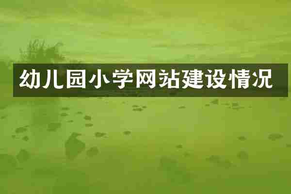 幼儿园小学网站建设情况