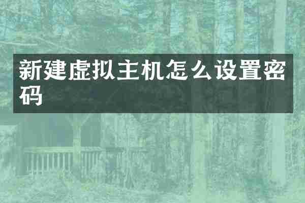新建虚拟主机怎么设置密码