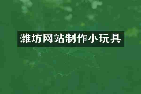 潍坊网站制作小玩具