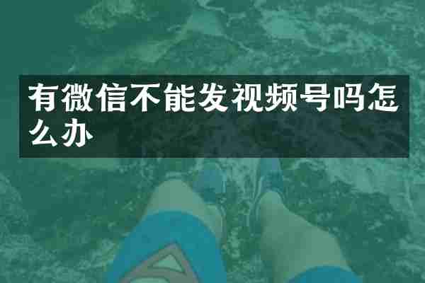 有微信不能发视频号吗怎么办