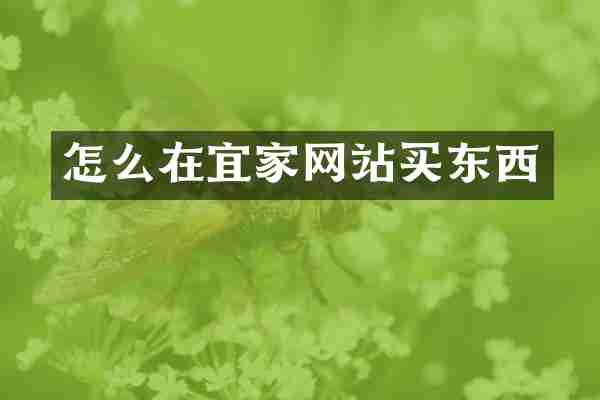 怎么在宜家网站买东西