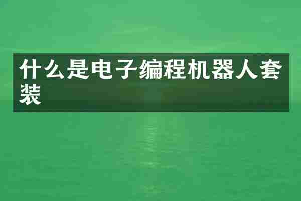 什么是电子编程机器人套装