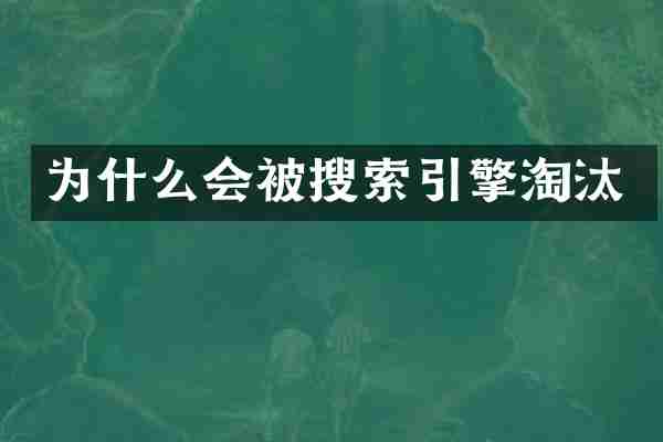 为什么会被搜索引擎淘汰