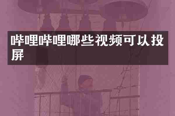 哔哩哔哩哪些视频可以投屏