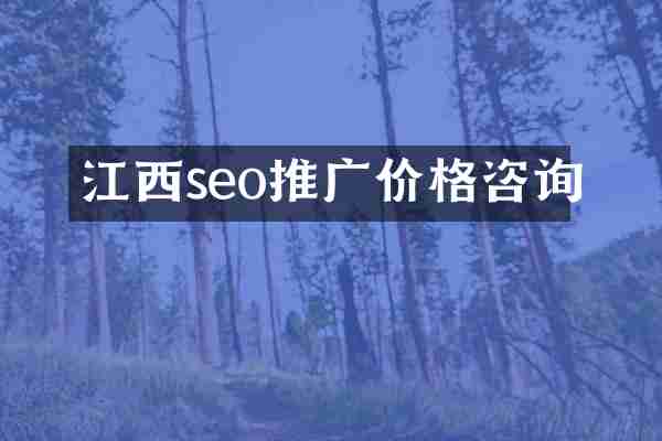 江西seo推广价格咨询