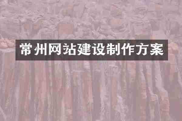 常州网站建设制作方案
