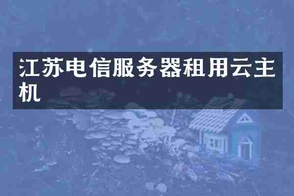 江苏电信服务器租用云主机