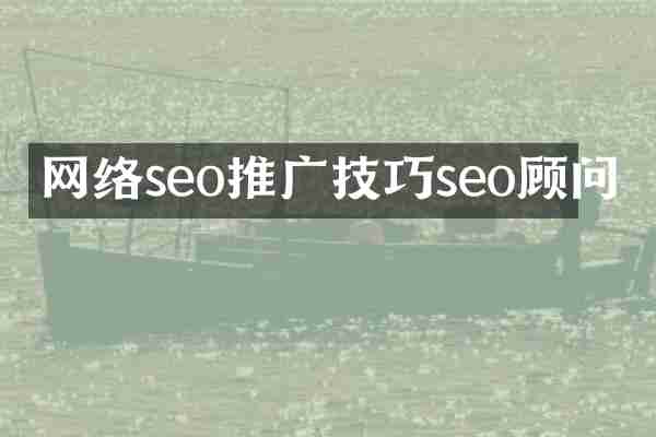 网络seo推广技巧seo顾问