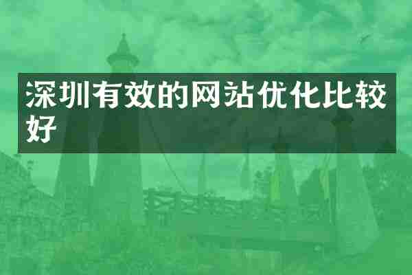 深圳有效的网站优化比较好