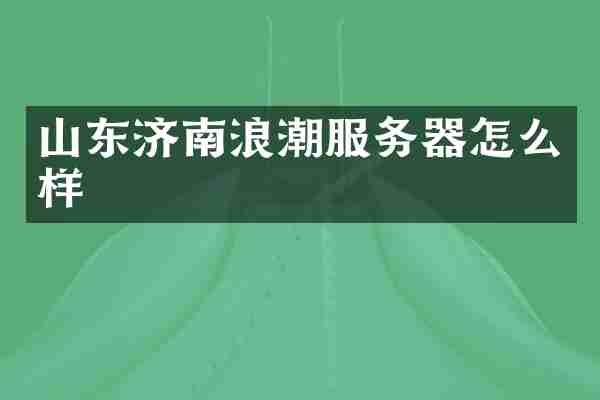 山东济南浪潮服务器怎么样