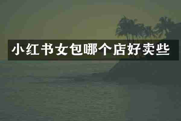 小红书女包哪个店好卖些