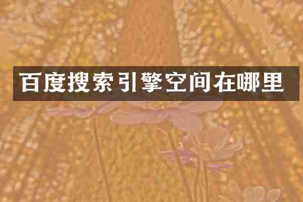 百度搜索引擎空间在哪里