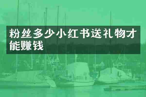 粉丝多少小红书送礼物才能赚钱