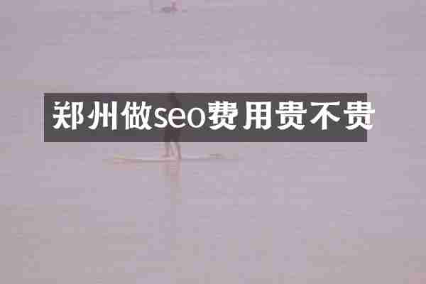郑州做seo费用贵不贵