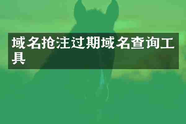 域名抢注过期域名查询工具