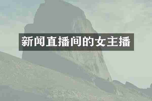 新闻直播间的女主播