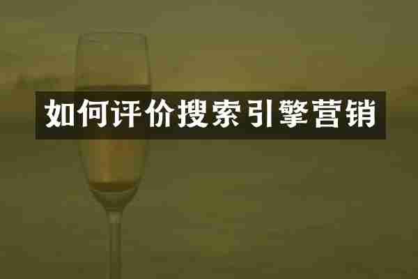 如何评价搜索引擎营销