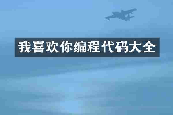 我喜欢你编程代码大全