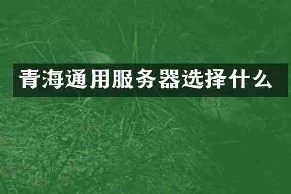 青海通用服务器选择什么