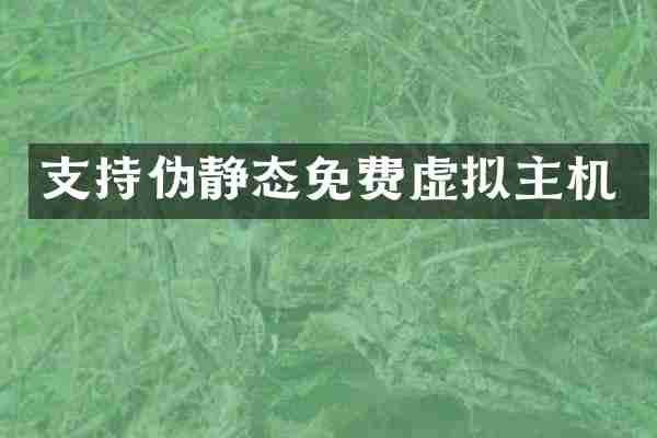 支持伪静态免费虚拟主机
