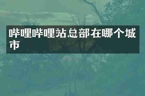 哔哩哔哩站总部在哪个城市