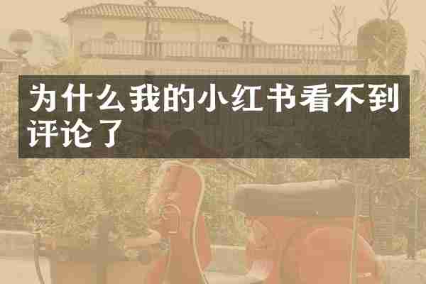 为什么我的小红书看不到评论了