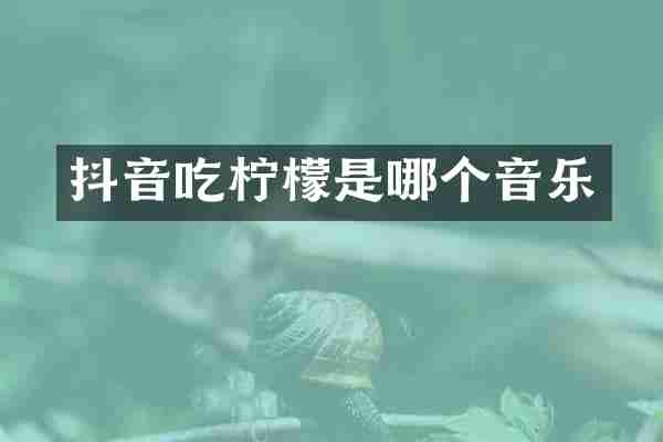 抖音吃柠檬是哪个音乐