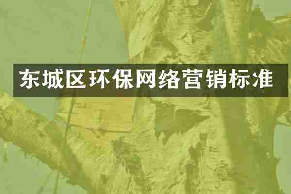 东城区环保网络营销标准