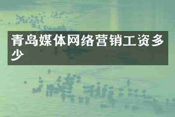 青岛媒体网络营销工资多少