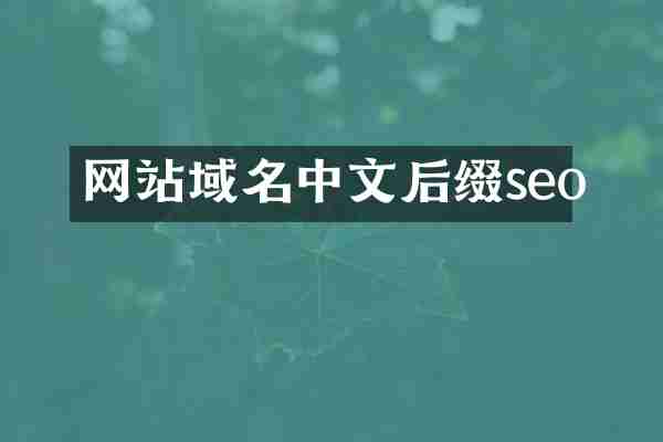 网站域名中文后缀seo