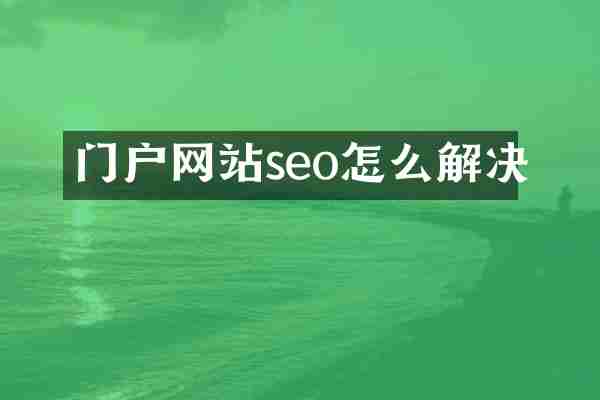 门户网站seo怎么解决