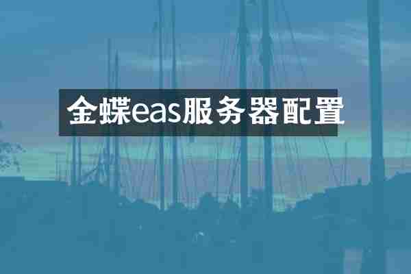 金蝶eas服务器配置