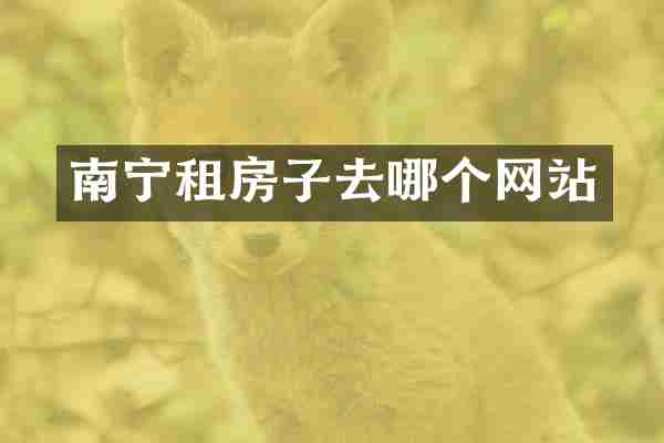 南宁租房子去哪个网站