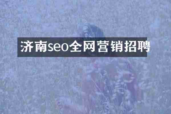 济南seo全网营销招聘