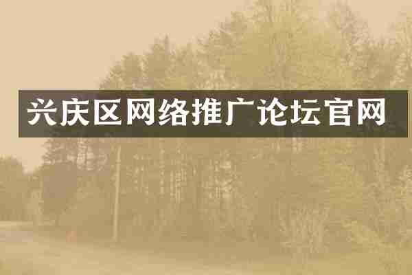 兴庆区网络推广论坛官网