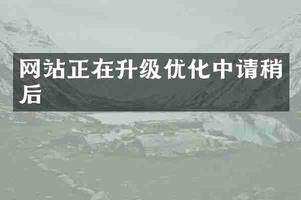 网站正在升级优化中请稍后