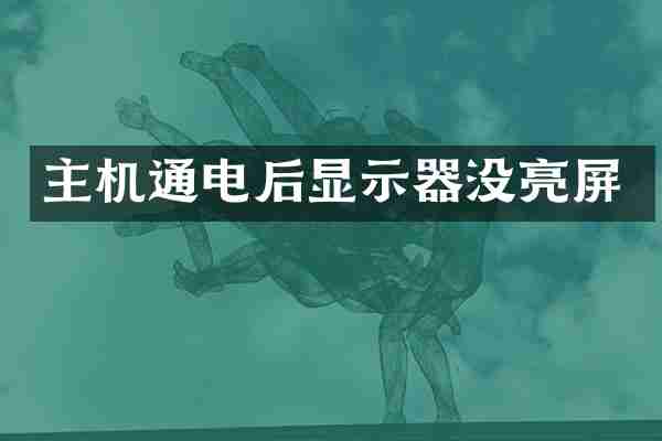 主机通电后显示器没亮屏