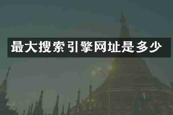 最大搜索引擎网址是多少