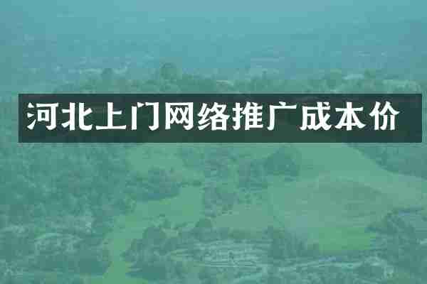 河北上门网络推广成本价