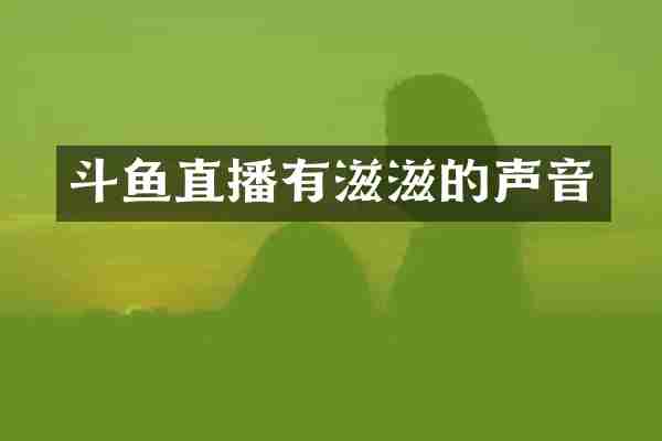 斗鱼直播有滋滋的声音
