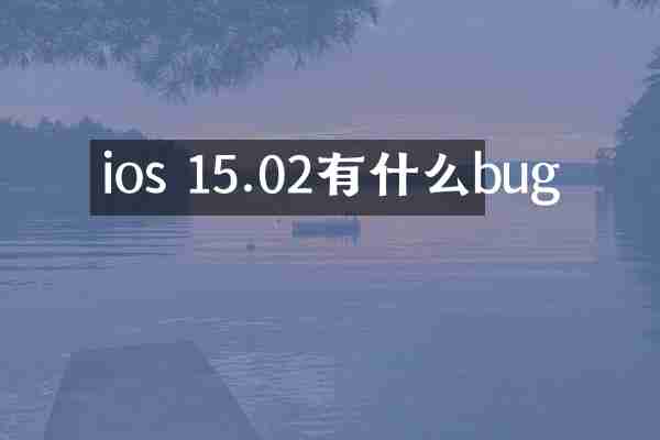 ios 15.02有什么bug