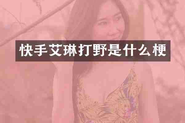 快手艾琳打野是什么梗