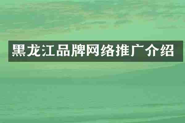 黑龙江品牌网络推广介绍
