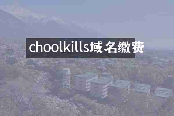choolkills域名缴费