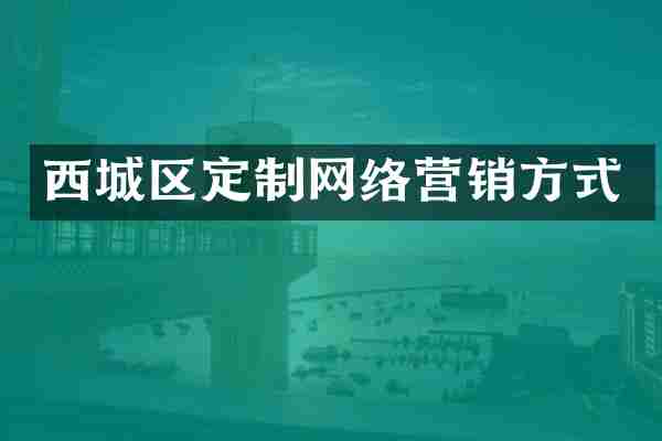 西城区定制网络营销方式