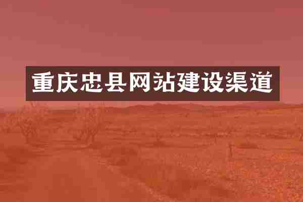 重庆忠县网站建设渠道
