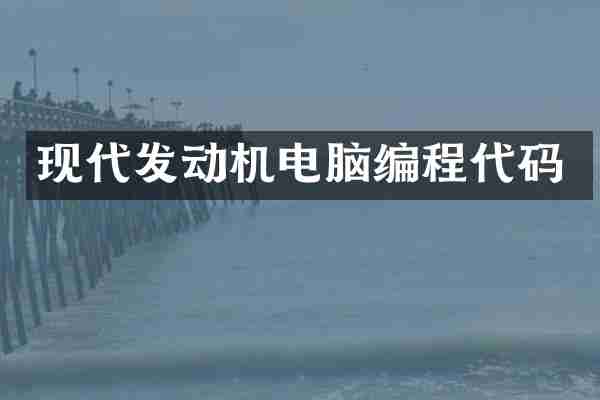 现代发动机电脑编程代码